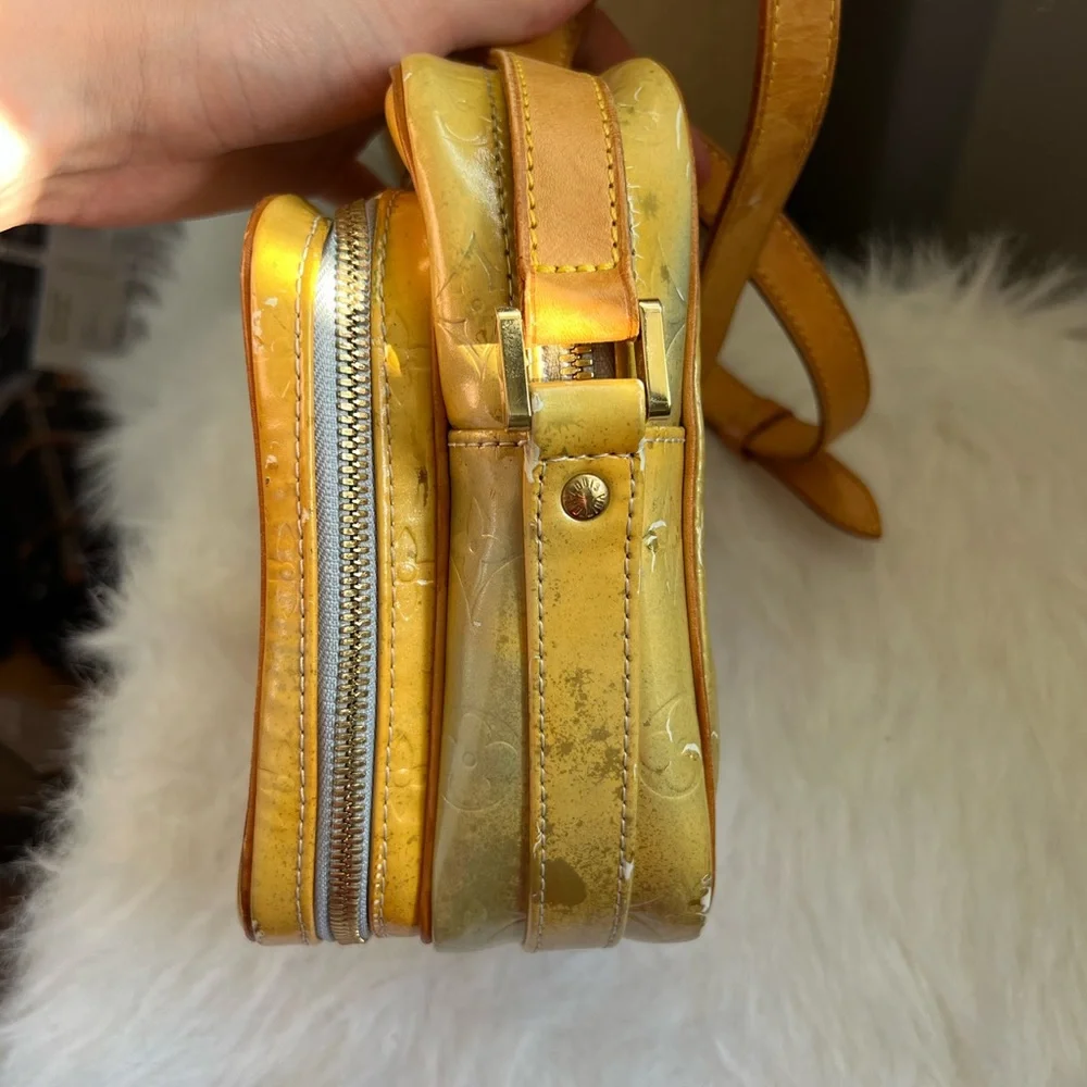 Louis Vuitton Yellow Vernis Leather Crossbody Bag